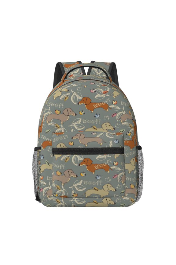 Dachshund Dog Bird Travel Backpack: A spacious, stylish computer backpack ideal for men and women, perfect for college, school, or daily travels