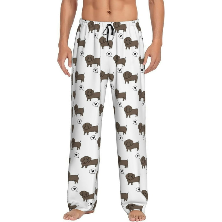 Xecao Dachshund Dog Men s Straight Lounge Pajama Pants The Ultimate in Comfortable Sleepwear