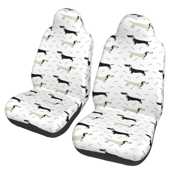 Xecao Dachshund Dog Print Car Seat Cover in That Fits Most Cars, Vans, SUVs, and Trucks.