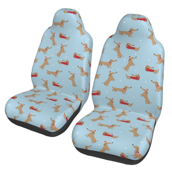 Xecao Dachshund Dog Print Car Seat Cover in That Fits Most Cars, Vans, SUVs, and Trucks.