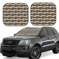 thumbnail image 1 of Xecao Dachshund Dog Woof for Foldable Car Sun Shades (2-Pack) offer sun protection with an easy-fold design for convenient windshield shading., 1 of 7