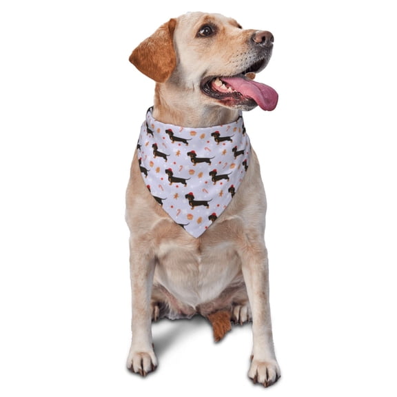 Xecao Dachshund Dog for Pet Bandana - A Stylish Triangle Accessory for Small to Large Dogs, Puppies, and Cats