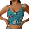 thumbnail image 1 of Xecao Dachshund Dog for Sports Bra with Removable Pads, Crop Tank Top Design, Women's Longline Sports Bra - Non-Wired - Medium, 1 of 9