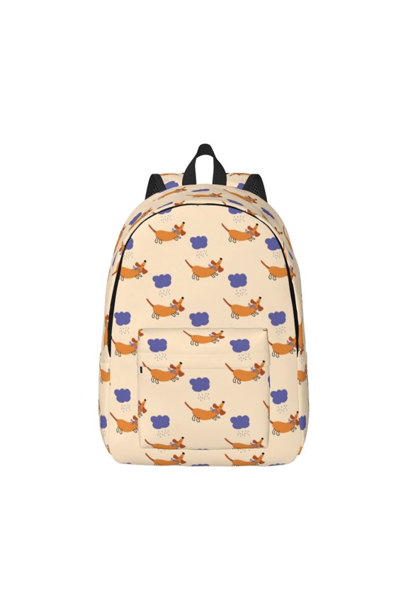 Dachshund for Canvas College Laptop Backpack, Durable Rucksack Travel Notebook Bag School Backpack Book Bag for Men Women
