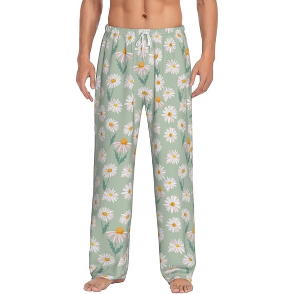 Xecao Daisies Flowers Men's Straight Lounge Pajama Pants: The Ultimate in Comfortable Sleepwear
