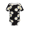 thumbnail image 1 of Xecao Daisies Flowers Pattern Baby Climbing Bodysuit Short Sleeve Onesie Unisex 0-12 Months Baby Shirt Newborn Outfits Crotch snap design-9M, 1 of 6