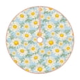 thumbnail image 1 of Xecao Daisies Flowers Pattern Christmas Tree Skirt Holiday Part Decorations for Christmas Tree, Farmhouse Christmas Decor Xmas Holiday Home Party Decorations-36", 1 of 6