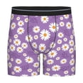 thumbnail image 1 of Xecao Daisies Flowers Print Boxer Briefs for Men's Stretch Moisture-Wicking Underwear, Mid-Rise Classics breathable fabric, 1 of 7