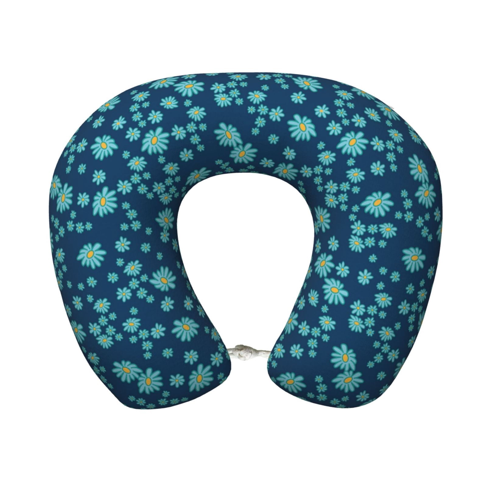 Xecao Daisies Flowers Print Memory Foam Cervical Neck Pillow Versatile U-Shaped Pillows for Home,Office,Camping,Travelling,Soft Washable Cover