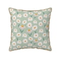 thumbnail image 1 of Xecao Daisies Flowers Print Soft Velvet Decorative Throw Pillow Covers, Square Cushion Cases for Bed, Sofa, Living Room, Car, and Indoor Outdoor Use-18"x18", 1 of 8