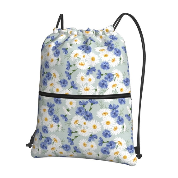 Xecao Daisies Flowers for Drawstring Bags,Pull String Backpack Bags,String Bag Sackpack