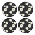 thumbnail image 1 of Xecao Daisies Flowers for MDF Cork Coaster 4 Pcs,Drink Coasters,Suit for House Warming Gifts New Home ,Coffee Table Decor-Round Shape, 1 of 7