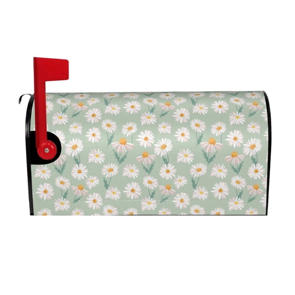 Xecao Daisies Flowers for Mailbox Cover with Magnetic Strips, Waterproof and Sunscreen, Adds a Decorative Touch to Your Garden Yard.