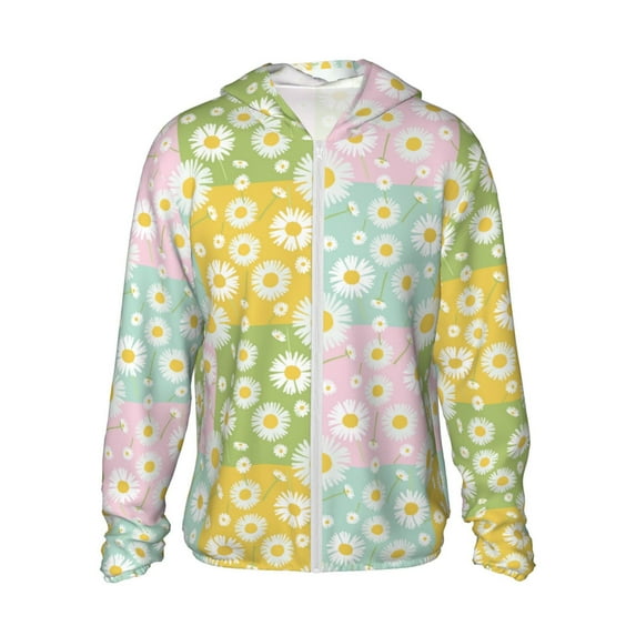 Xecao Daisies Flowers for Sun Shirt-A lightweight, hoodie-style long-sleeve UV protection garment designed for other outdoor activities.
