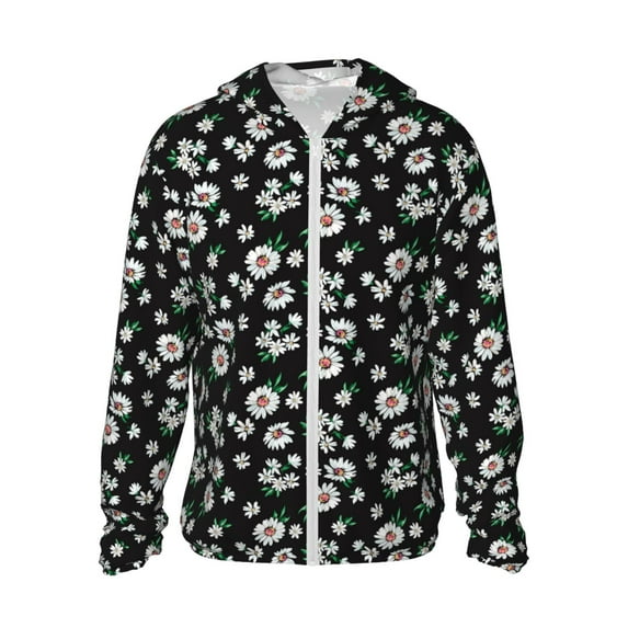 Xecao Daisies Flowers for Sun Shirt-A lightweight, hoodie-style long-sleeve UV protection garment designed for other outdoor activities.