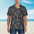 thumbnail image 1 of Xecao Daisies Flowers print Hawaiian shirt - a stylish short-sleeve button-down for men, perfect for casual beach and tropical outings., 1 of 9