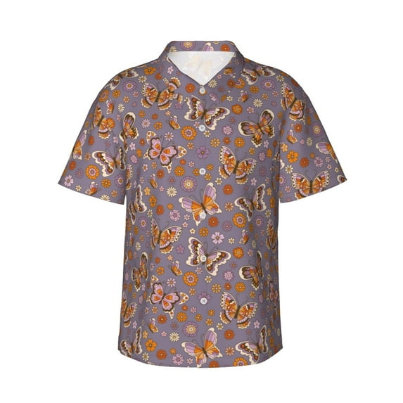 Xecao Daisies Flowers print Hawaiian shirt - a stylish short-sleeve button-down for men, perfect for casual beach and tropical outings.