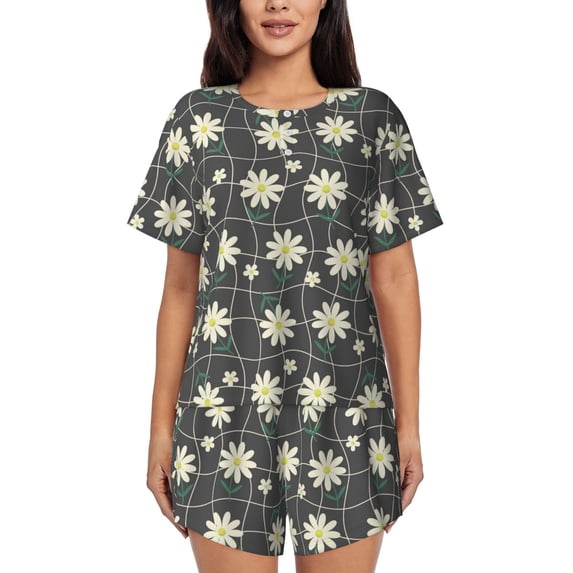 Xecao Daisies Flowers print Swimsuit for women, Summer-ready, sporty style.Quick-dry fabric. Many sizes & colors.