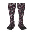 thumbnail image 1 of Xecao Daisies Flowers print thigh-high socks, crafted for both men and women with a stretchy, high-opaque design perfect for daily wear, 1 of 6