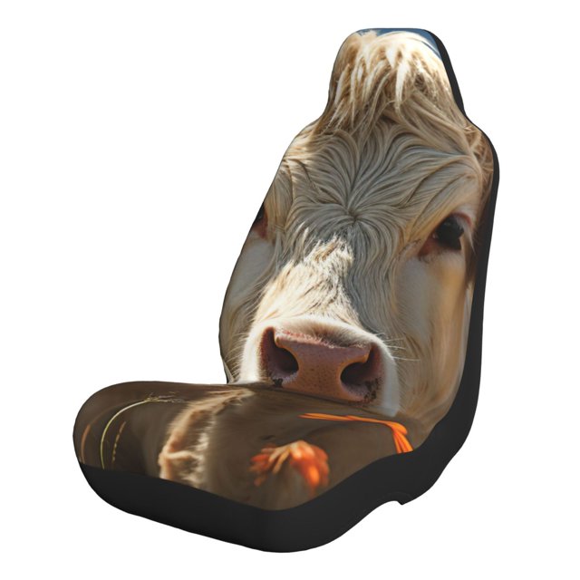Xecao Daisy Meadow Cow for Automotive Seat Covers for Cars Trucks and