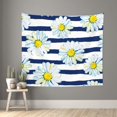thumbnail image 1 of Xecao Daisy Striped Nautical patten Tapestry 60x51 Inches Wall Hanging Poster Tapestry for Living Room Bedroom Home Decor, 1 of 6