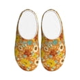 thumbnail image 1 of Xecao Daisy maple fall Print Cotton Slippers Fuzzy Warm Cozy Slippers Non Slip House Slippers For Indoor Outdoor Cotton Slippers House Slippers-37/38, 1 of 7