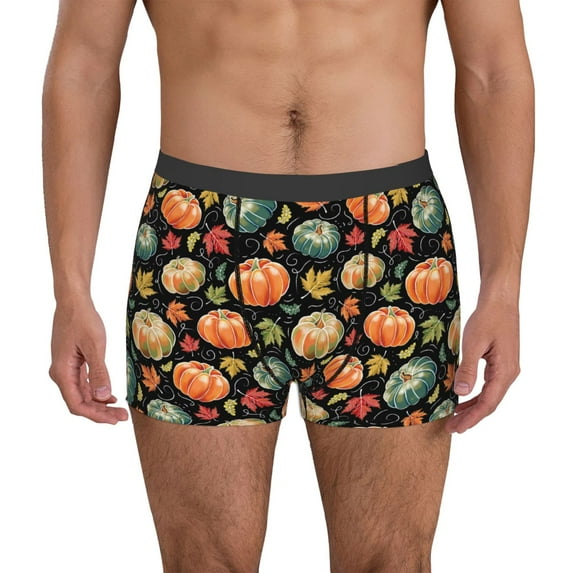 Xecao Daisy maple leaf Print Men's Underwear Boxer Briefs,Breathable Choice for Men's Underwear-Large
