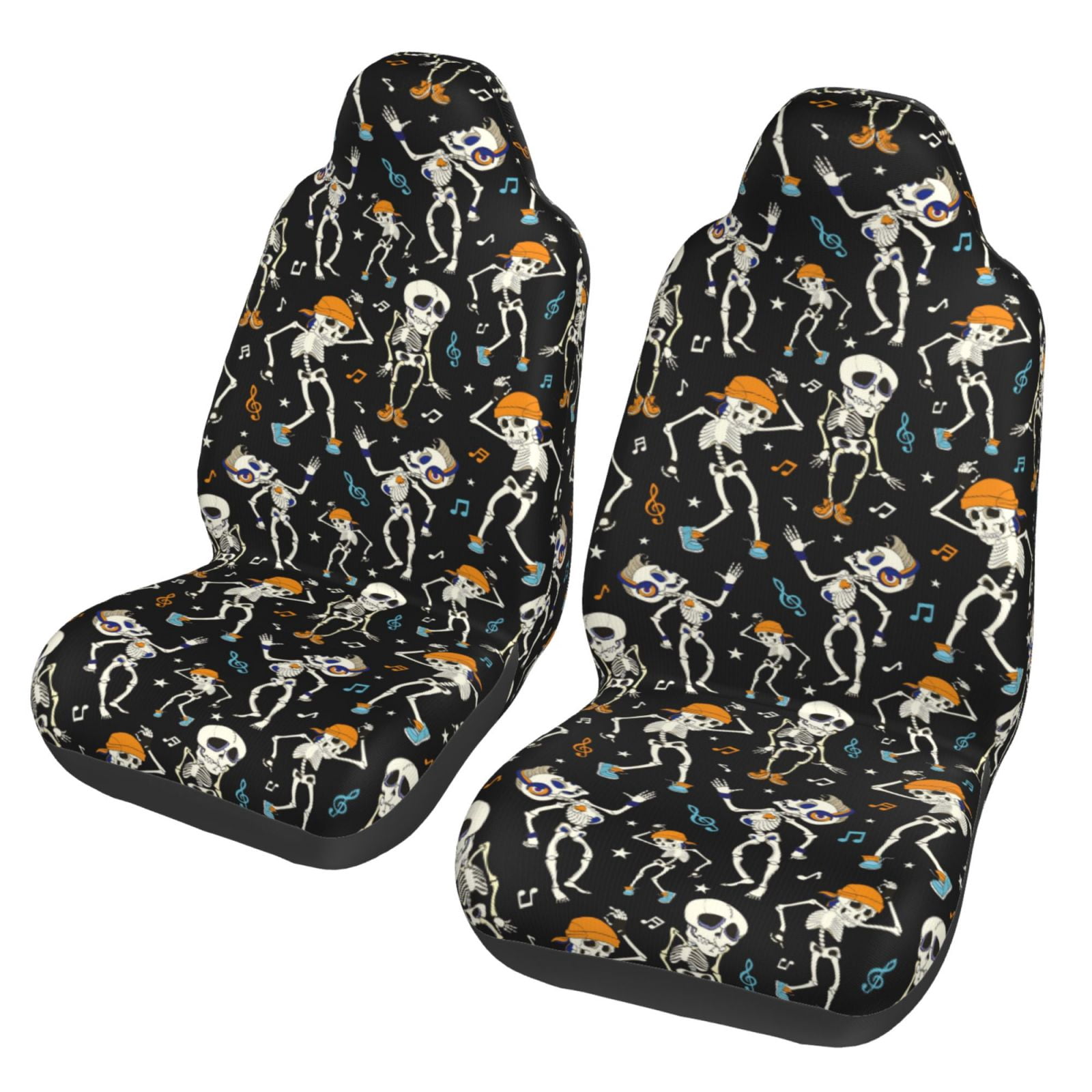Xecao Dancing Skeleton Party Print Car