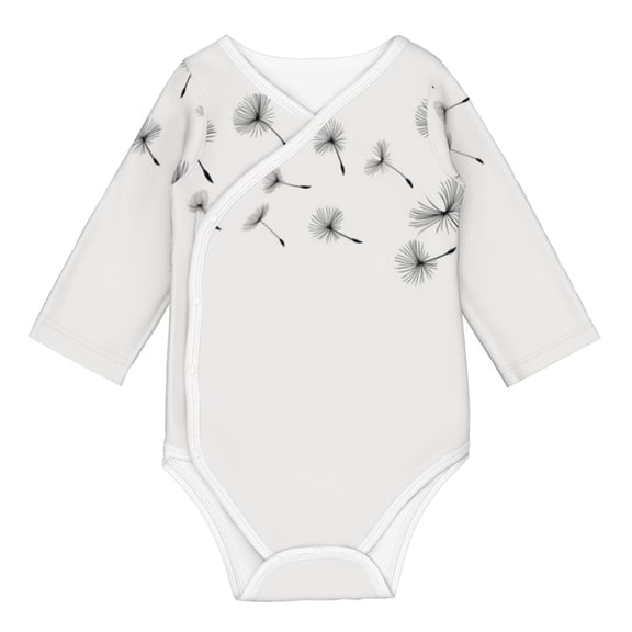 Xecao Dandelion Blowing In The Wind Print Baby unisex-baby Cotton Long-sleeve Bodysuits-18 Months