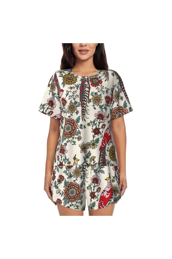 Dark Enchanted Flowers And Birds print Swimsuit for women, Summer-ready, sporty style.Quick-dry fabric. Many sizes & colors.