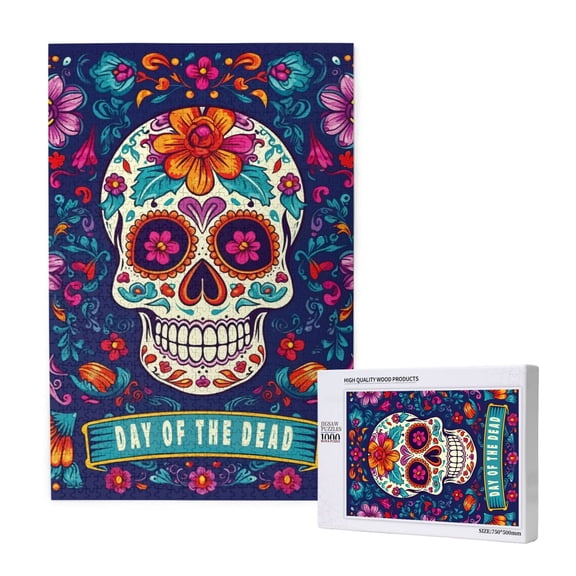 Xecao Dead Day Party Pattern 1000 Piece Puzzles , Jigsaw Puzzles for Adults