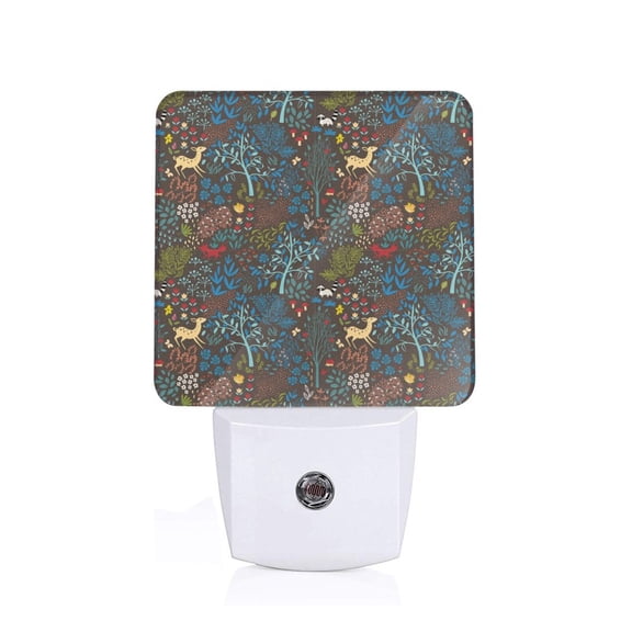 Xecao Deers In The Forest 1 for Night Light - a Wall-mounted LED Fixture with A Dusk-to-dawn Sensor, Ideal for Bedrooms, Bathrooms, Hallways, and Kitchens-US