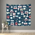 thumbnail image 1 of Xecao Dental patten Tapestry 60x51 Inches Wall Hanging Poster Tapestry for Living Room Bedroom Home Decor, 1 of 6