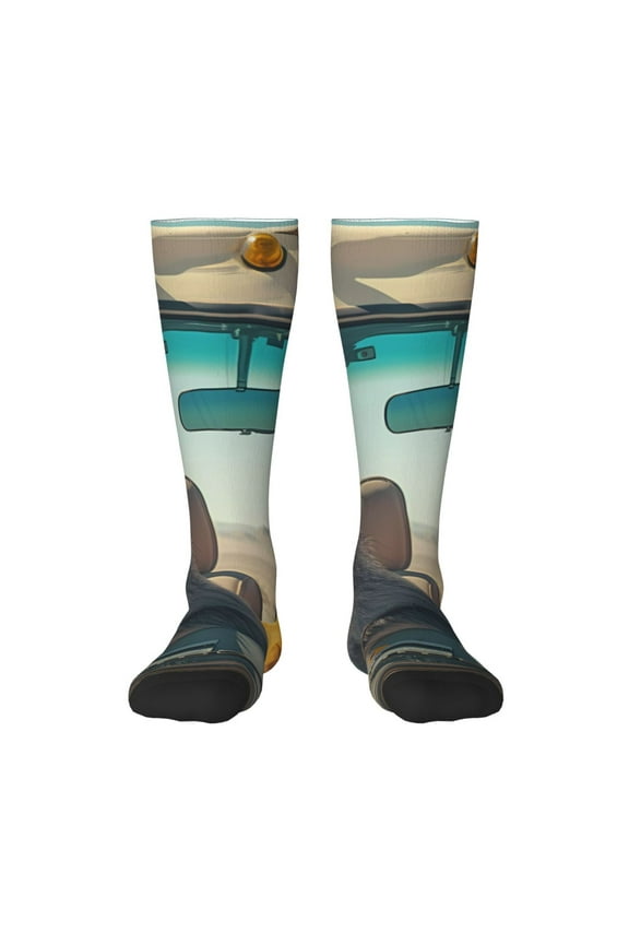 Desert Monkeys Drive Print Compression Socks for Both Men And Women for Running, Travel, Flight, Nurse