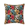 thumbnail image 1 of Xecao Different Cats 1 Print Soft Velvet Decorative Throw Pillow Covers, Square Cushion Cases for Bed, Sofa, Living Room, Car, and Indoor Outdoor Use-18"x18", 1 of 8