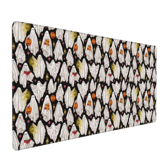 Xecao Different Ghosts Print Large Mouse Pad, 16x35.5in Mousepad, Professional Non-Slip Rubber Base Big Mouse Pad, Mouse Pad for Gaming & Office Full Desk Mouse Pad