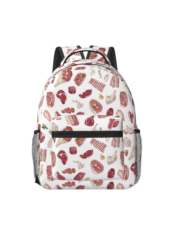 Different Meat Travel Backpack: A spacious, stylish computer backpack ideal for men and women, perfect for college, school, or daily travels