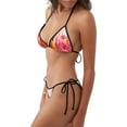 thumbnail image 1 of Xecao Digital Nomad Pink Landscape Print Women's Stretchy Bikini Set Adjustable Straps Two-Piece Swimsuit for Swimming Sunbathing, 1 of 5