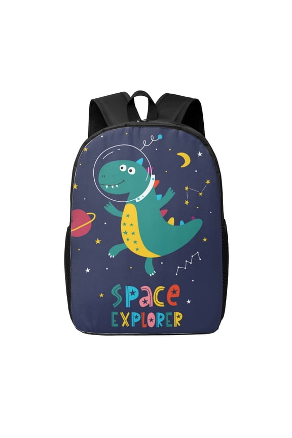 Dinosau Space Explorer print Travel Backpack, Large Computer Backpack for Men Women, College School Rucksack Book Bag