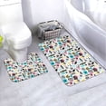 thumbnail image 1 of Xecao Dinosaur 2-Piece Vintage Seamless Anti-Skid Mat Set, featuring a stylish pattern for a safe and elegant toilet rug experience, 1 of 6