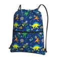 thumbnail image 1 of Xecao Dinosaur In Space for Drawstring Bags,Pull String Backpack Bags,String Bag Sackpack, 1 of 6