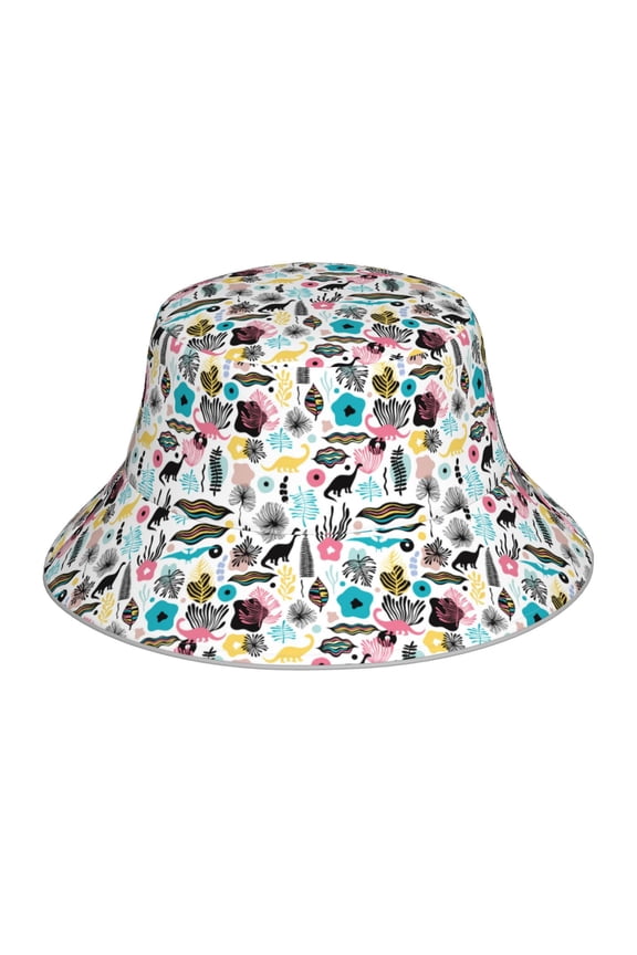 Dinosaur Print Men and Women Night Reflective Hat Runner Cap Visor Bucket Hat Boonie Cap