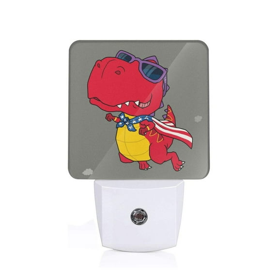Xecao Dinosaur Super Hero Cartoon for Night Light - a Wall-mounted LED Fixture with A Dusk-to-dawn Sensor, Ideal for Bedrooms, Bathrooms, Hallways, and Kitchens-US