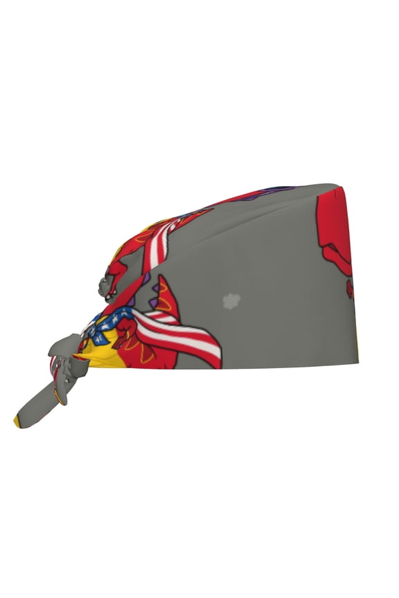 Dinosaur Super Hero Cartoon Print Men Women Adjustable Working Cap with Button Unisex Hats Sweatband