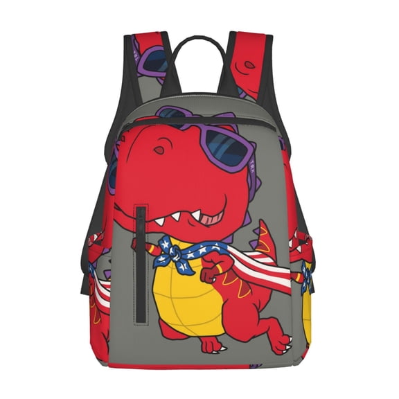 Xecao Dinosaur Super Hero Cartoon print Backpack For women men Aesthetic Lightweight Travel Daypack Simple Cute Backpack For Bookbag