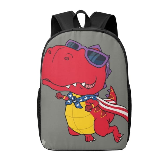 Xecao Dinosaur Super Hero Cartoon print Travel Backpack, Large Computer Backpack for Men Women, College School Rucksack Book Bag