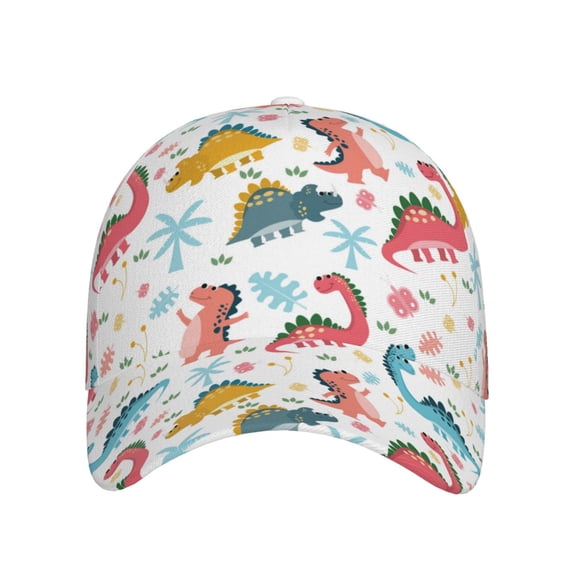 Xecao Dinosaur for Baseball Cap: Unisex, crafted from classic polyester twill fabric, featuring a soft unconstructed design