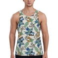 thumbnail image 1 of Xecao Dinosaurs And Leaves Men's Tank Top Workout Quick Dry Sleeveless Gym Jogging Muscle Shirts Summer Swim Beach Tops, 1 of 9