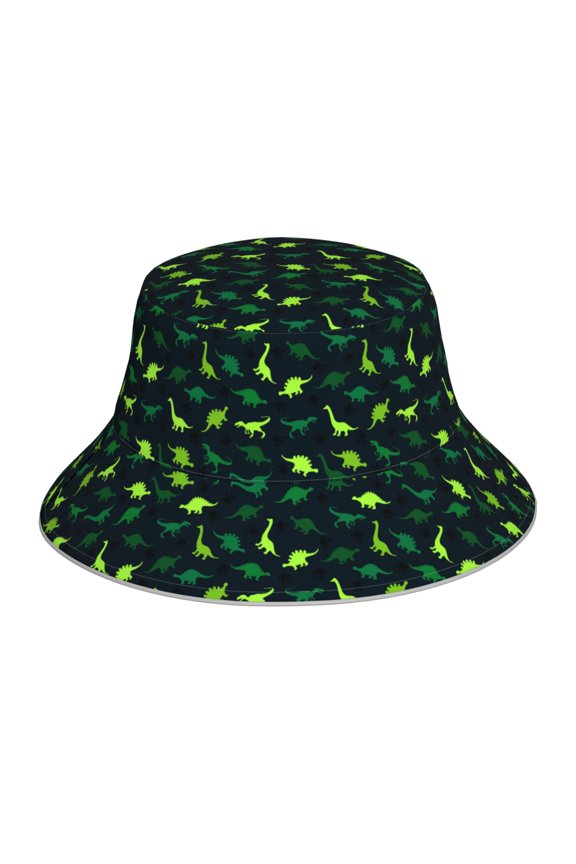 Dinosaurs Print Men and Women Night Reflective Hat Runner Cap Visor Bucket Hat Boonie Cap