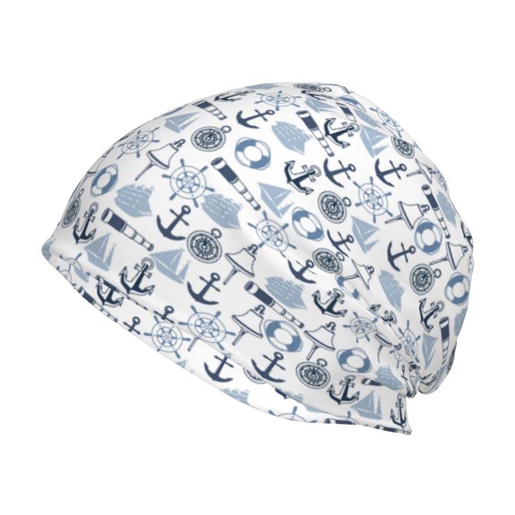 Xecao Dock Rudder Print Knit Hat,Winter Beanie for Men Women, Beanie Soft Warm Ski Stocking Cuffed Cap